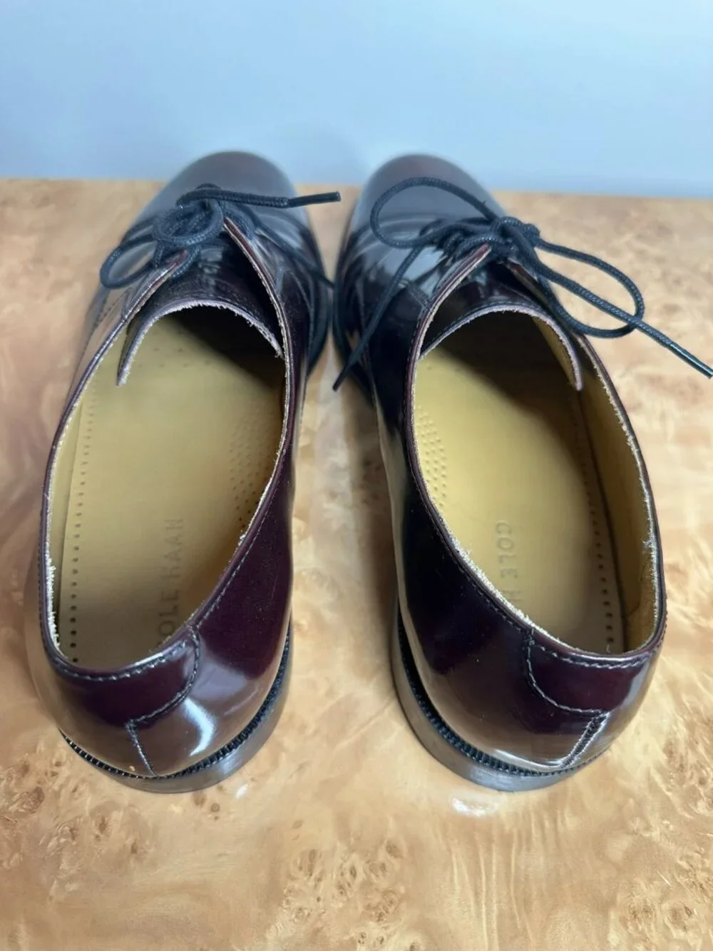 Cole Haan Burgundy Leather Oxford Cap Toe Dress Shoes Men's 9.5 D
